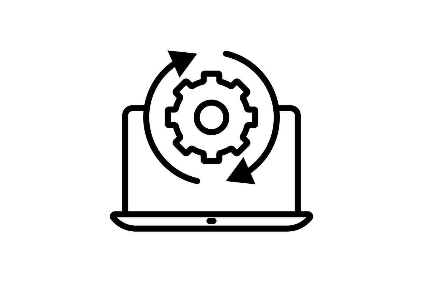 rafraîchir Télécharger icône. adapté pour la toile site conception, application, utilisateur interfaces. ligne icône style. Facile vecteur conception modifiable