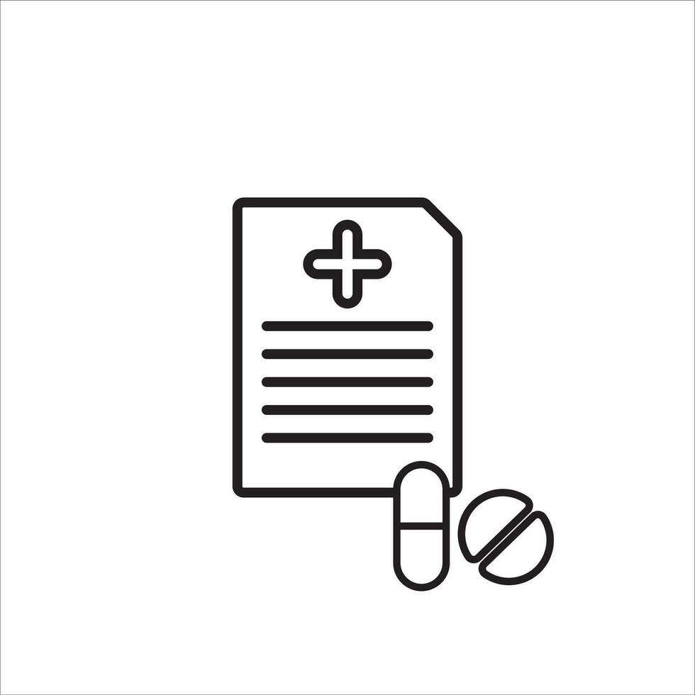 ordonnance pour drogues icône vecteur illustration symbole