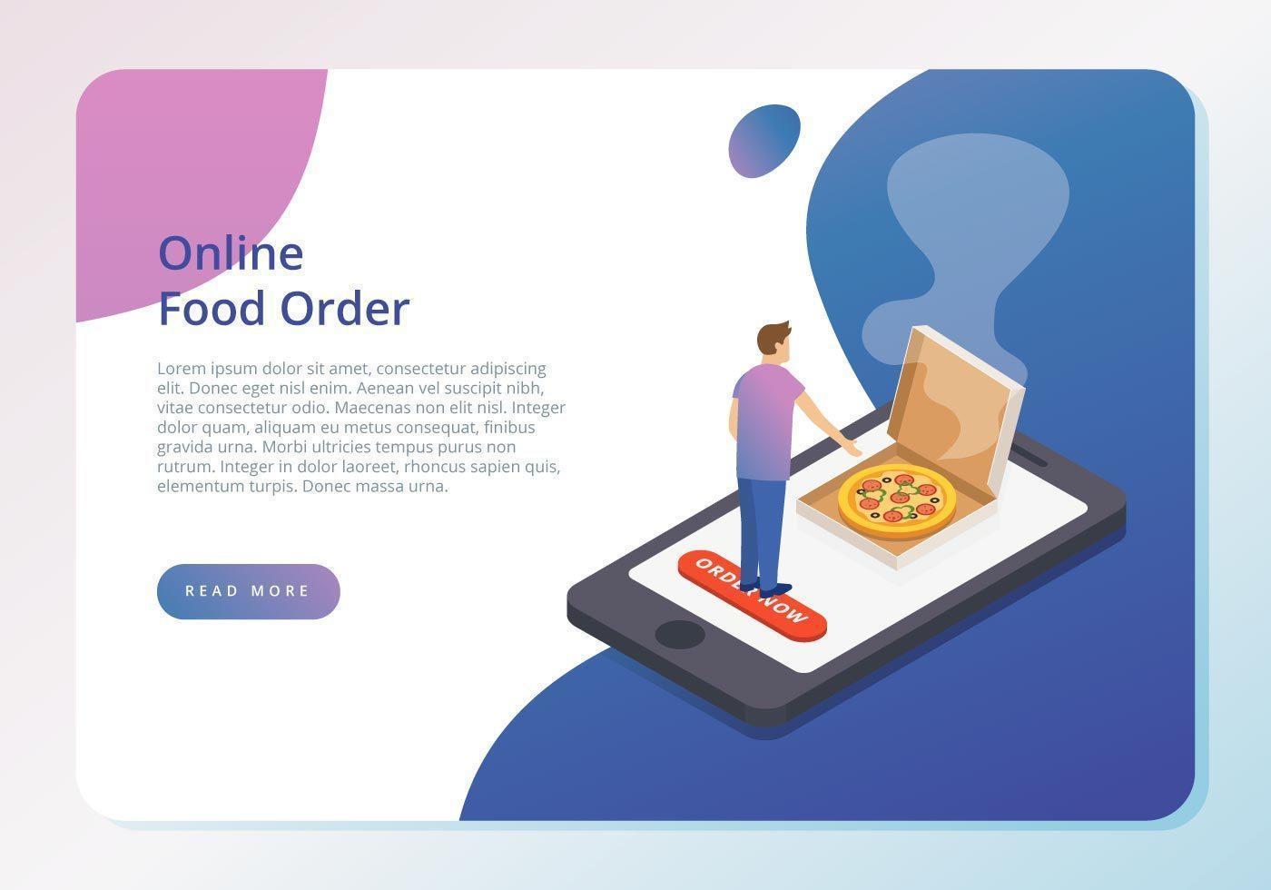 Online Food Order Concept vecteur