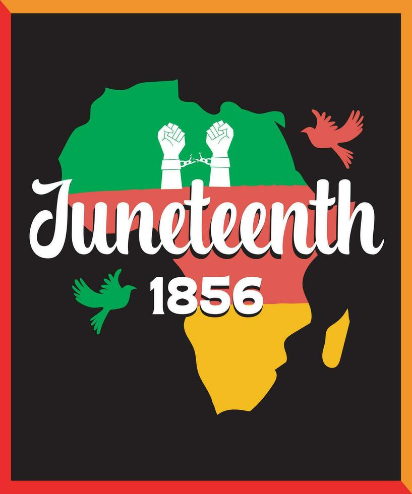 juneteenth émancipation jour, juneteenth indépendance jour, juneteenth liberté journée vecteur