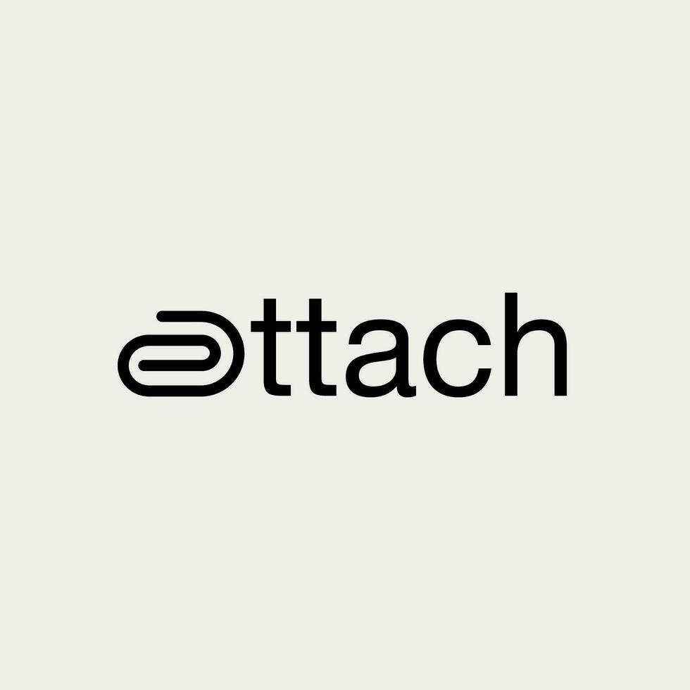 vecteur attacher texte logo conception