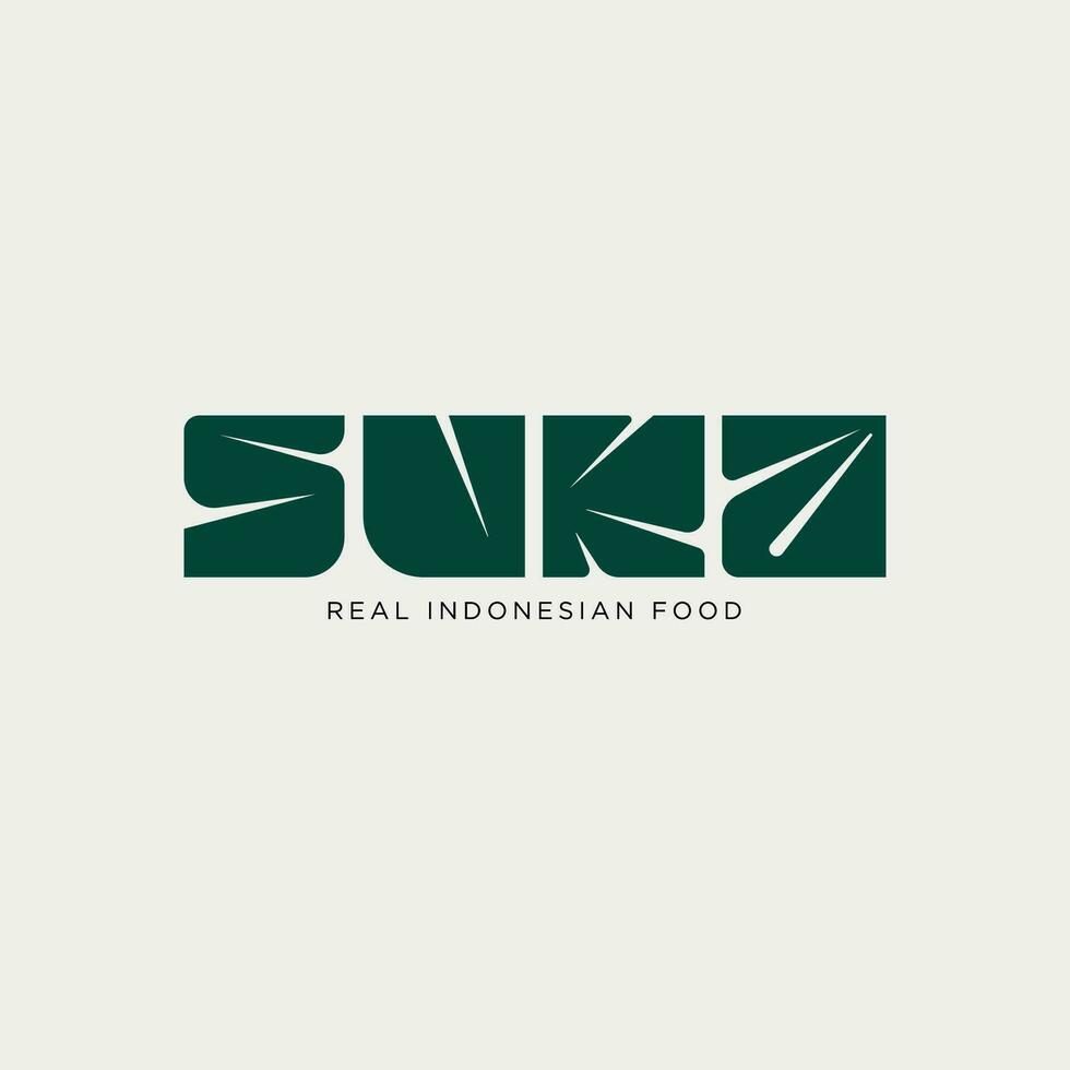 vecteur souka minimal texte logo conception