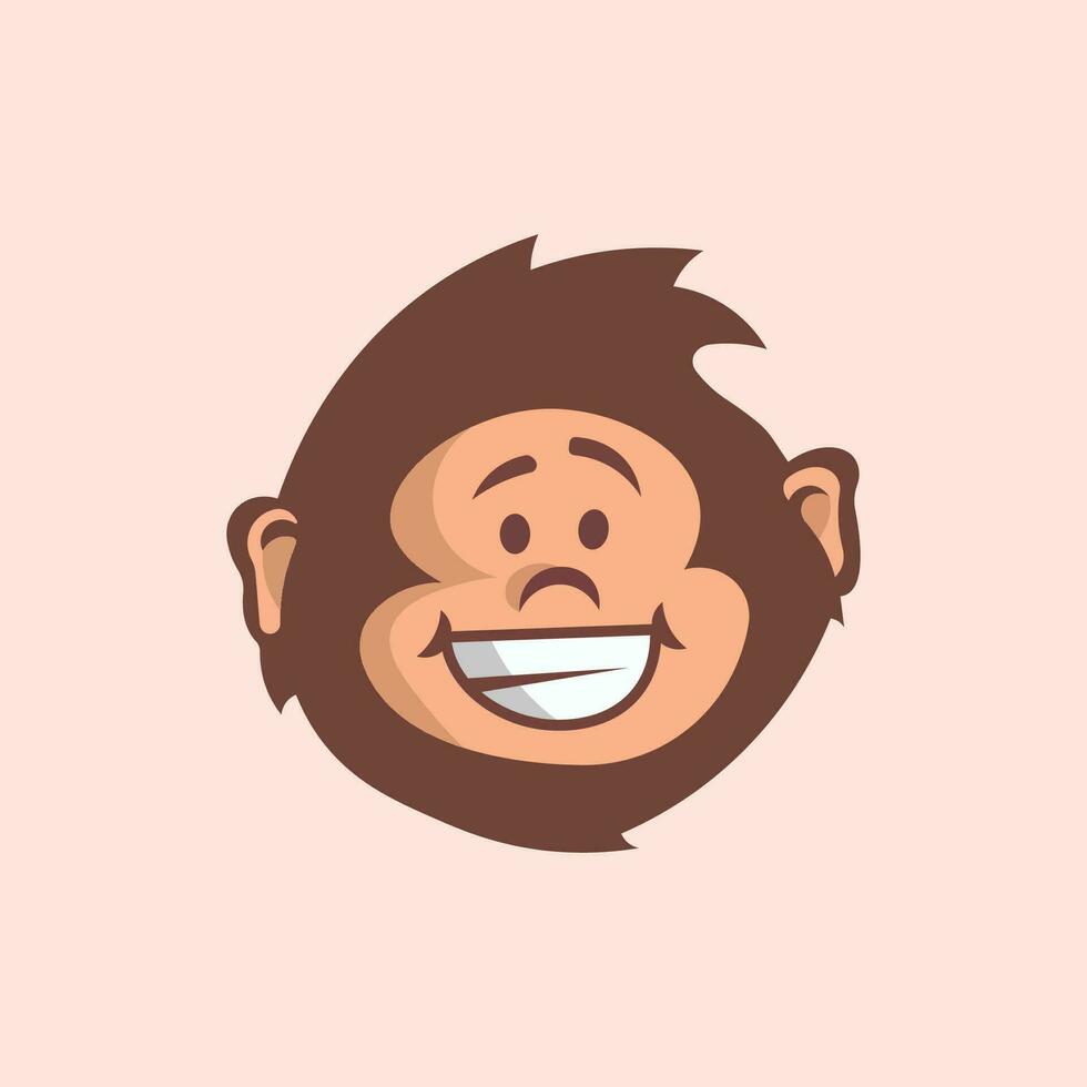 vecteur illustration de mignonne singe