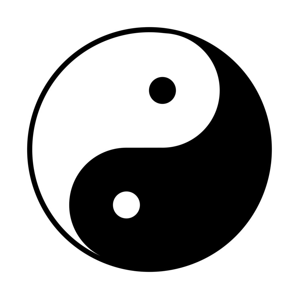 illustration du ying yang vecteur