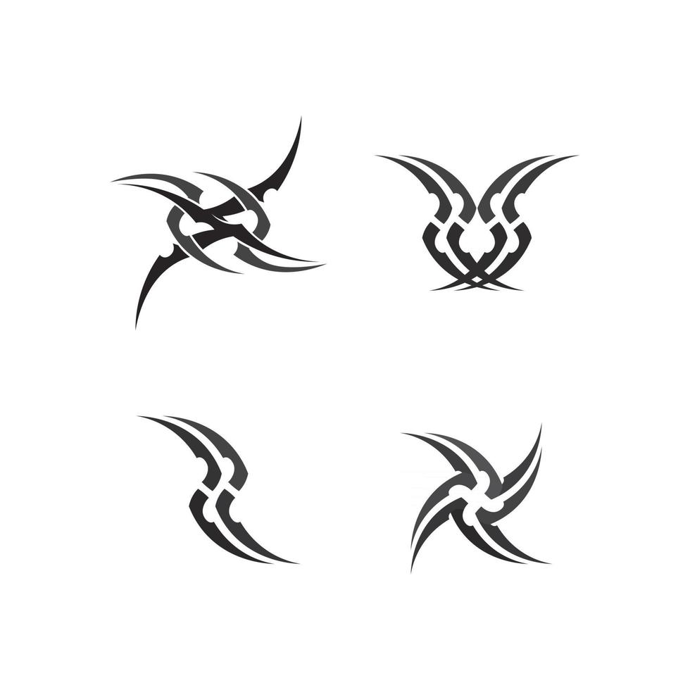 tatouage ethnique tribal icône vector illustration design logo