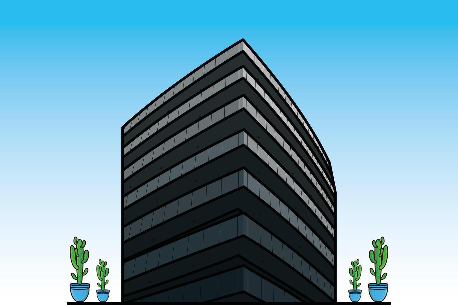 Bureau bâtiment plat conception logo icône vecteur illustration.