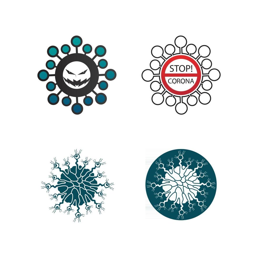 virus corona virus vecteur et logo de conception de masque viral
