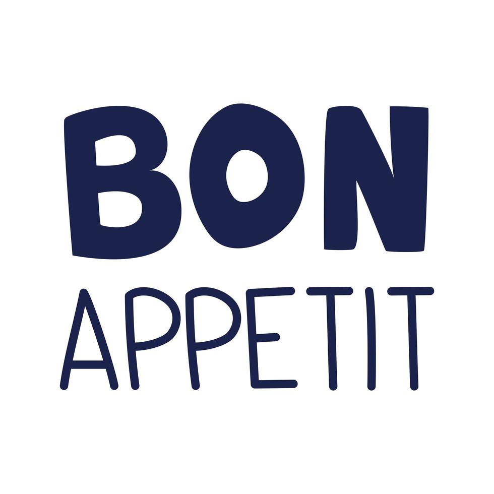 affiche bon appétit vecteur