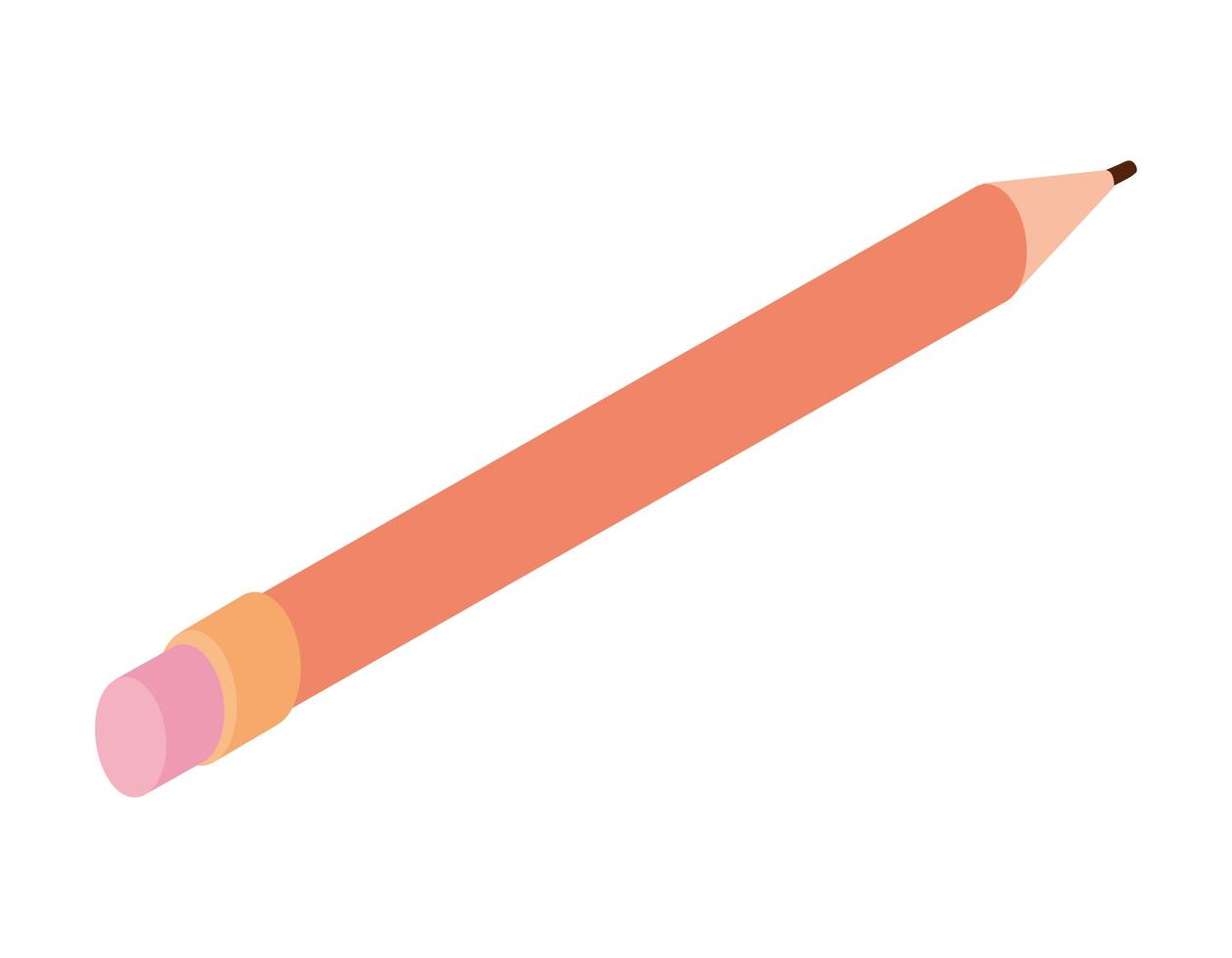 crayon avec du caoutchouc vecteur