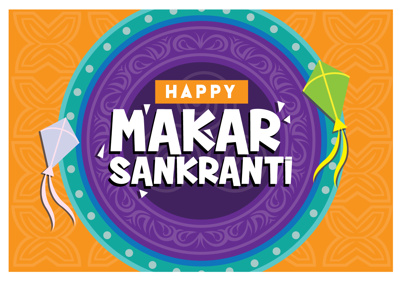 Happy Makar Sankranti vecteur