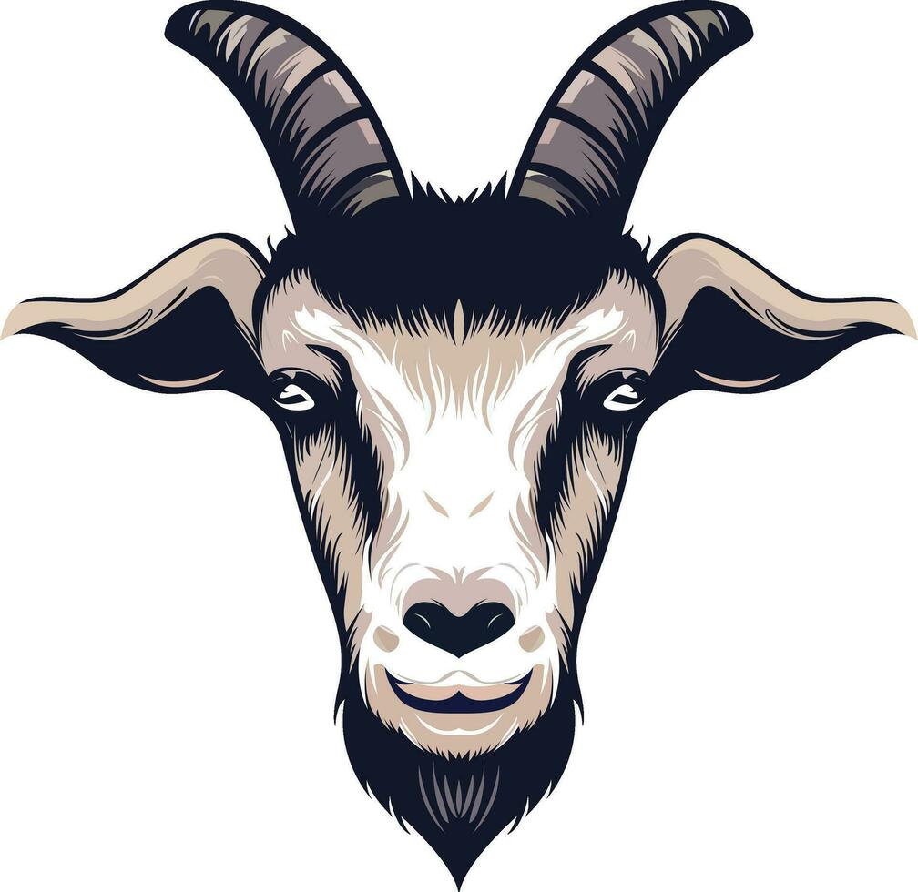 chèvre tête vecteur illustration, chèvre tête icône logo symbole Stock vecteur, détaillé chèvre tête vecteur image