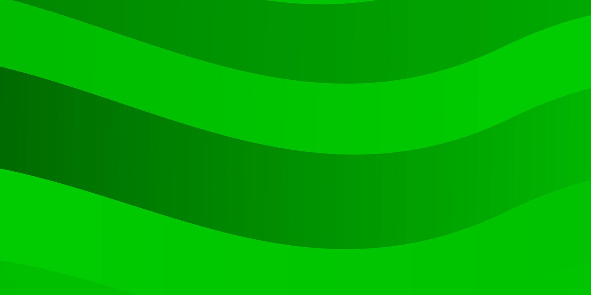 modèle vectoriel vert clair avec des courbes. illustration colorée avec des lignes courbes. modèle pour les sites Web, pages de destination.