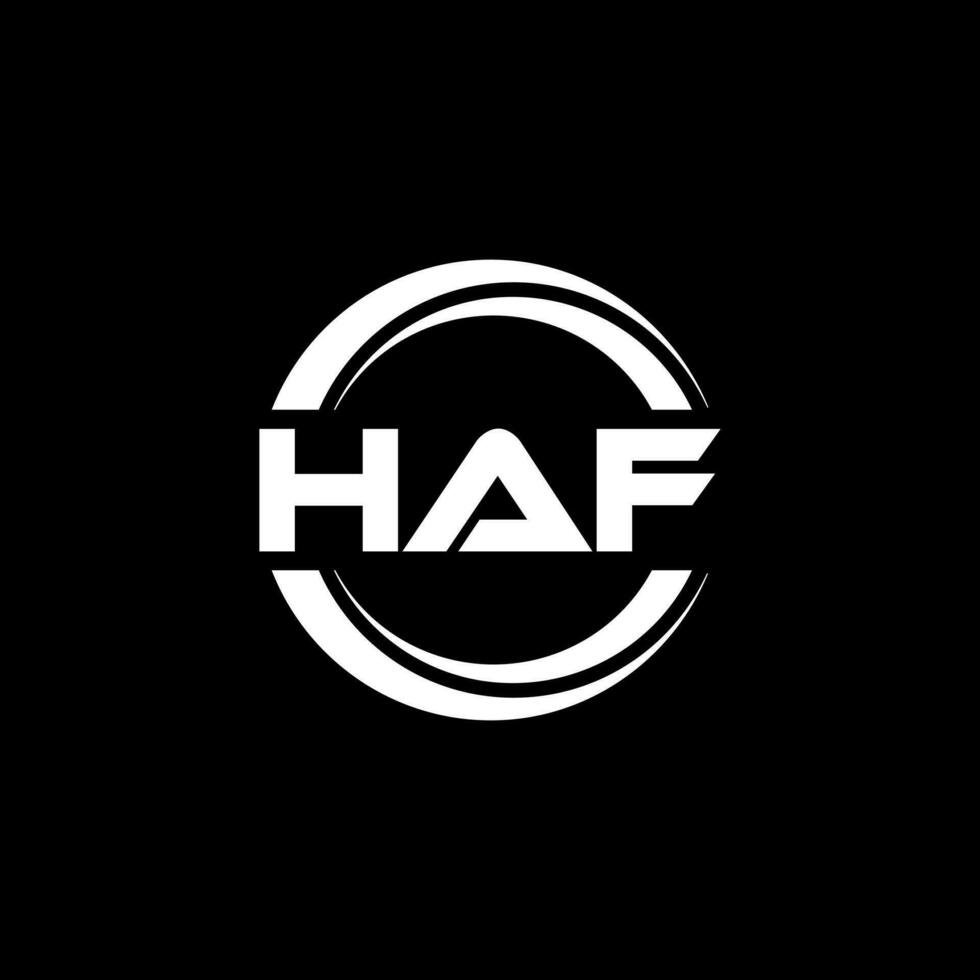 haf logo conception, inspiration pour une unique identité. moderne élégance et Créatif conception. filigrane votre Succès avec le frappant cette logo. vecteur