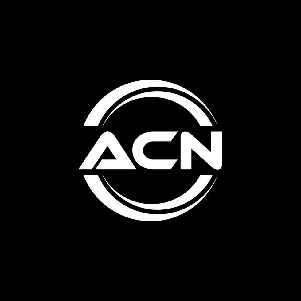 acn logo conception, inspiration pour une unique identité. moderne élégance et Créatif conception. filigrane votre Succès avec le frappant cette logo. vecteur