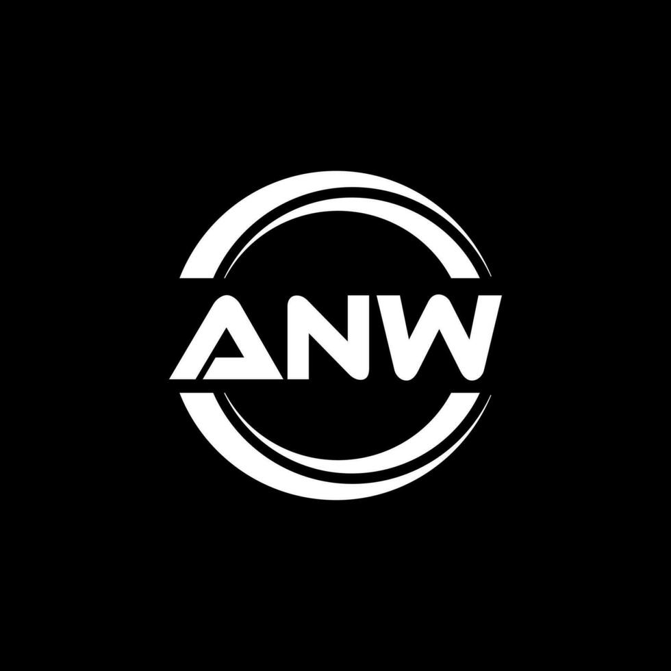 anw logo conception, inspiration pour une unique identité. moderne élégance et Créatif conception. filigrane votre Succès avec le frappant cette logo. vecteur