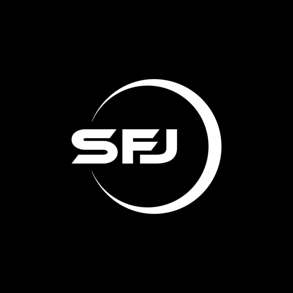 sfj logo conception, inspiration pour une unique identité. moderne élégance et Créatif conception. filigrane votre Succès avec le frappant cette logo. vecteur