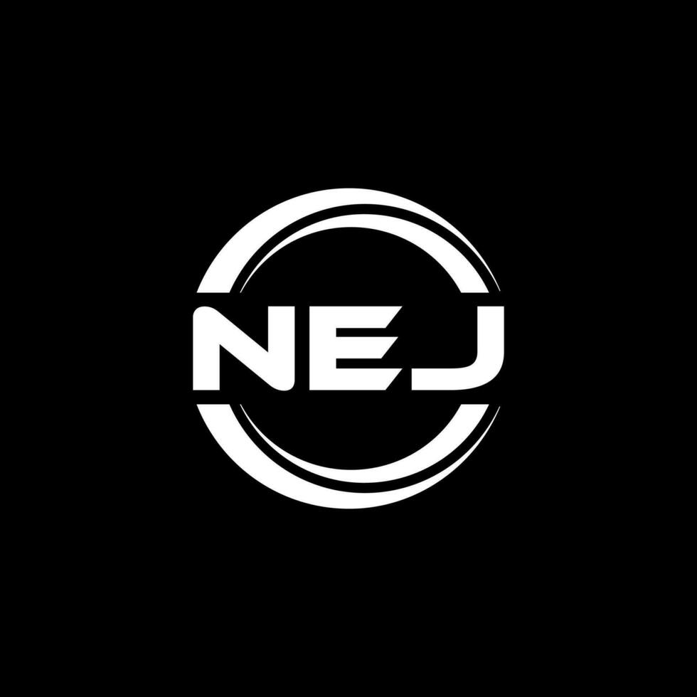 nej logo conception, inspiration pour une unique identité. moderne élégance et Créatif conception. filigrane votre Succès avec le frappant cette logo. vecteur