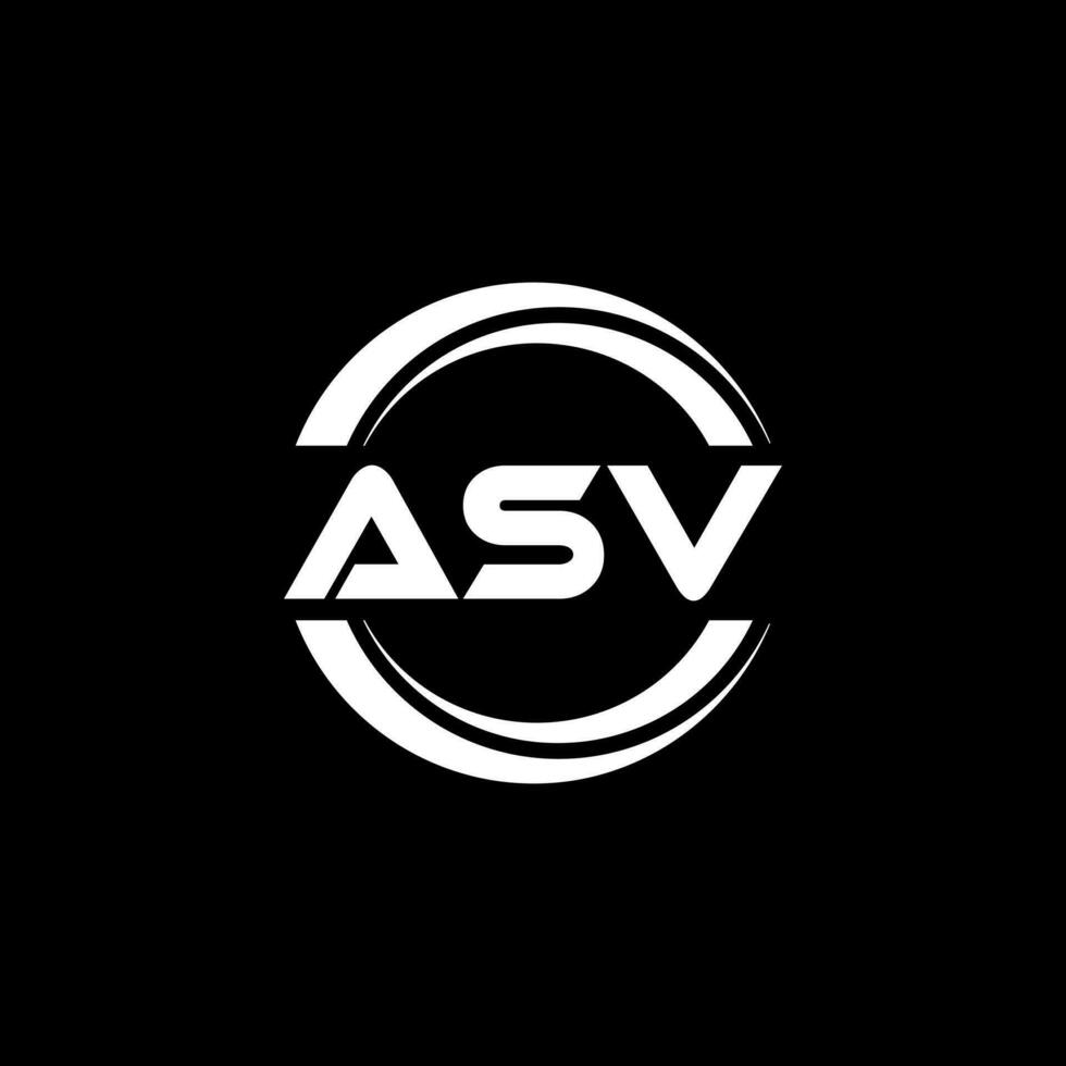 asv logo conception, inspiration pour une unique identité. moderne élégance et Créatif conception. filigrane votre Succès avec le frappant cette logo. vecteur