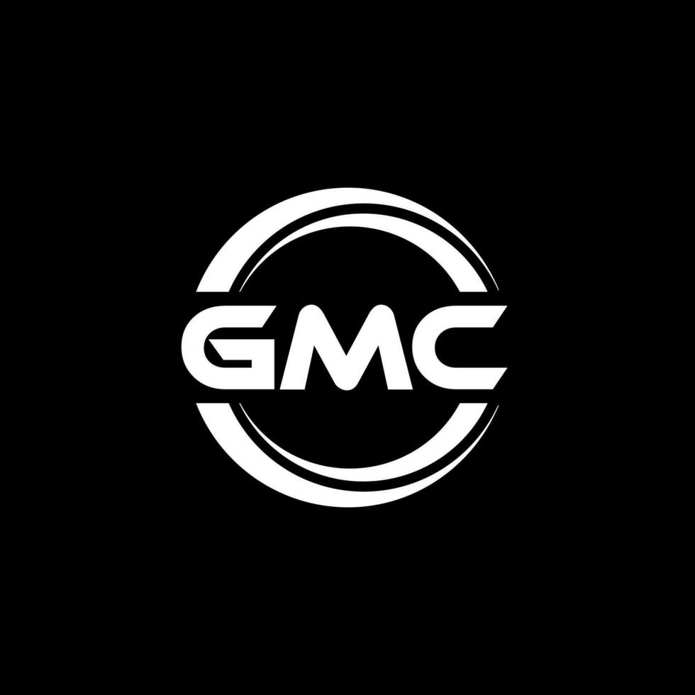 création de logo de lettre gmc en illustration. logo vectoriel, dessins de calligraphie pour logo, affiche, invitation, etc. vecteur