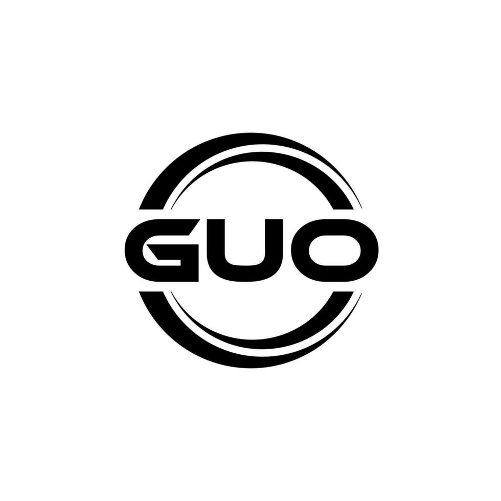 guo logo conception, inspiration pour une unique identité. moderne élégance et Créatif conception. filigrane votre Succès avec le frappant cette logo. vecteur