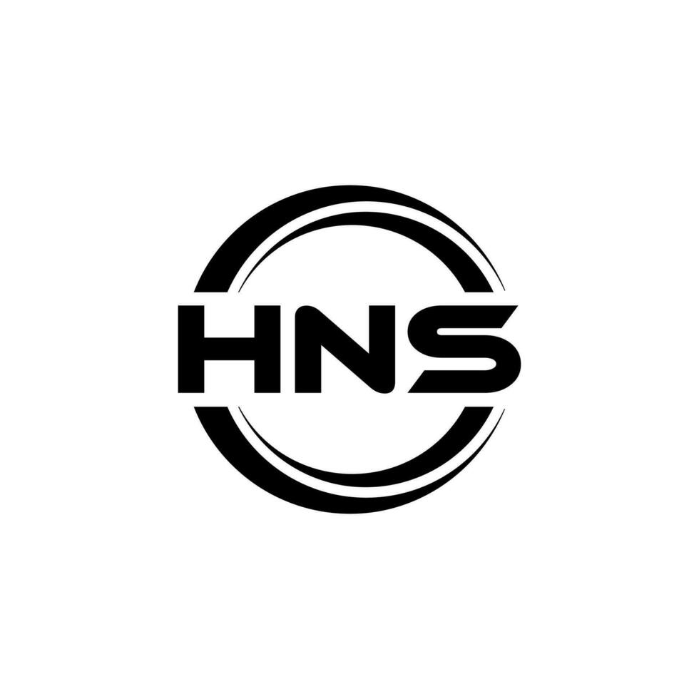 hns logo conception, inspiration pour une unique identité. moderne élégance et Créatif conception. filigrane votre Succès avec le frappant cette logo. vecteur