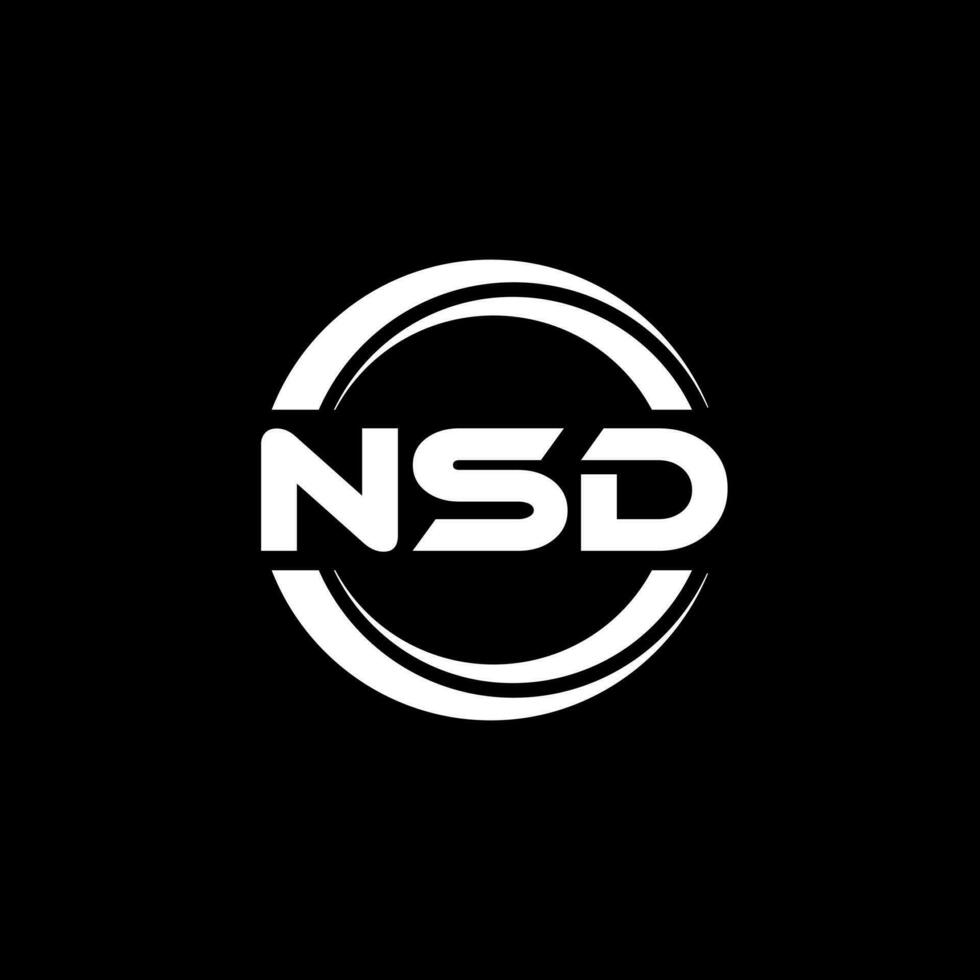 nsd logo conception, inspiration pour une unique identité. moderne élégance et Créatif conception. filigrane votre Succès avec le frappant cette logo. vecteur