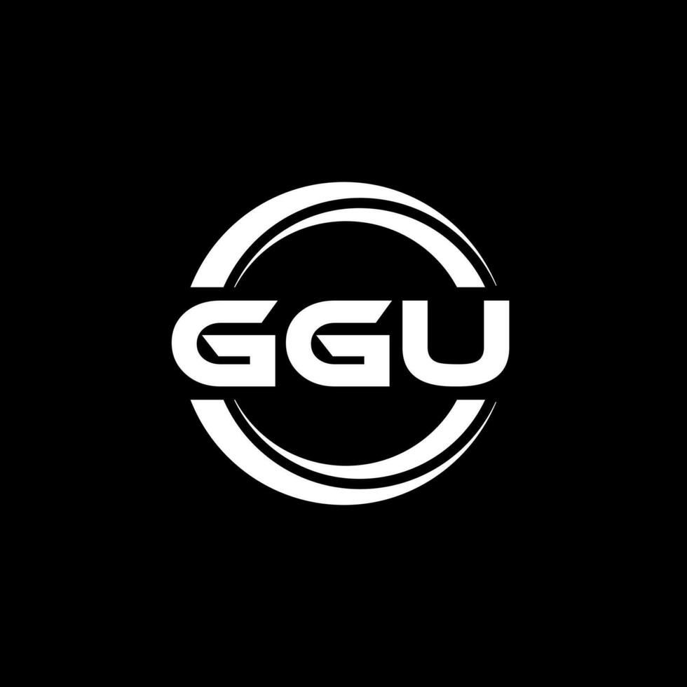ggu logo conception, inspiration pour une unique identité. moderne élégance et Créatif conception. filigrane votre Succès avec le frappant cette logo. vecteur