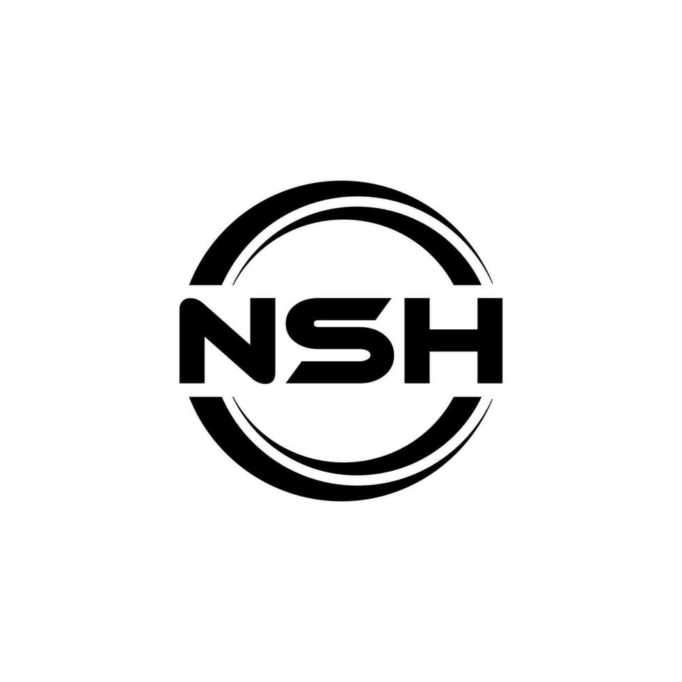 nsh logo conception, inspiration pour une unique identité. moderne élégance et Créatif conception. filigrane votre Succès avec le frappant cette logo. vecteur