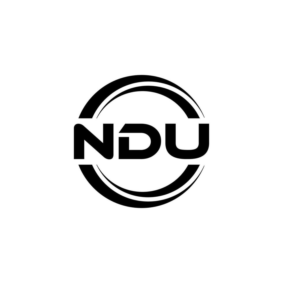 ndu logo conception, inspiration pour une unique identité. moderne élégance et Créatif conception. filigrane votre Succès avec le frappant cette logo. vecteur