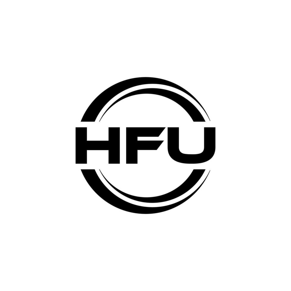 hfu logo conception, inspiration pour une unique identité. moderne élégance et Créatif conception. filigrane votre Succès avec le frappant cette logo. vecteur