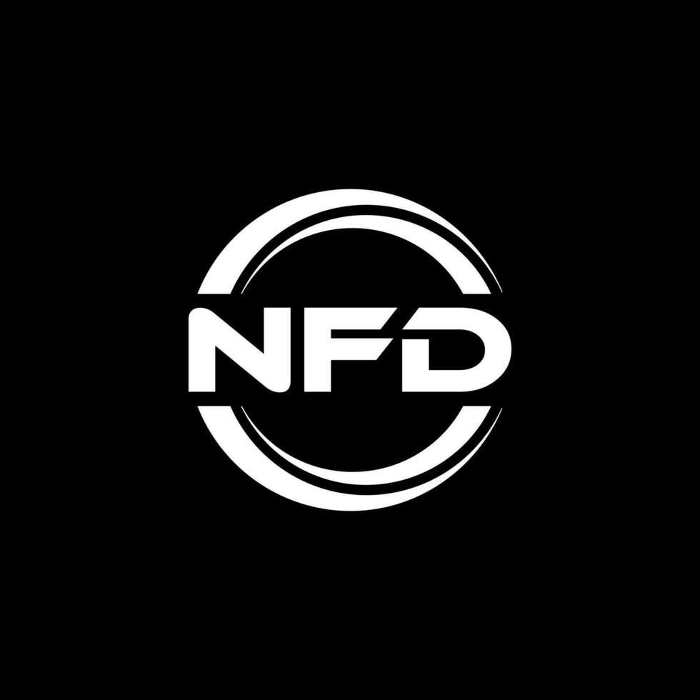 nfd logo conception, inspiration pour une unique identité. moderne élégance et Créatif conception. filigrane votre Succès avec le frappant cette logo. vecteur