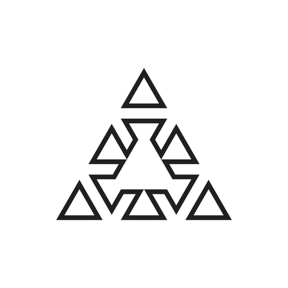 ligne icône Triangle géométrique forme isolé sur blanc Contexte. vecteur