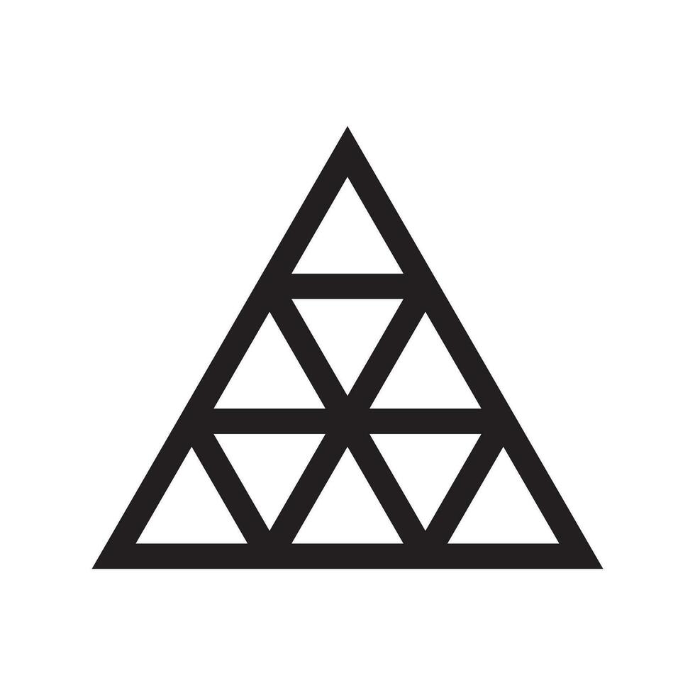 ligne icône empilés Triangles vecteur illustration isolé sur blanc Contexte.