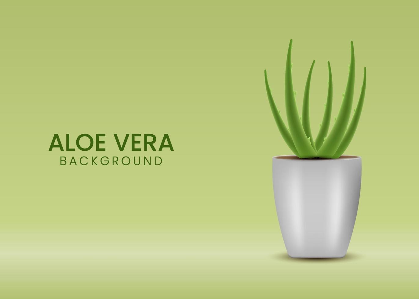 illustration réaliste de fond de concept de vecteur d'aloe vera