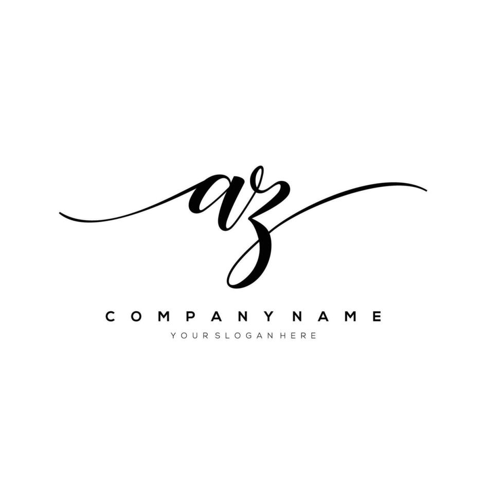 initiale lettre az logo, fleur écriture logo conception, vecteur logo pour femmes beauté, salon, massage, cosmétique ou spa marque art.