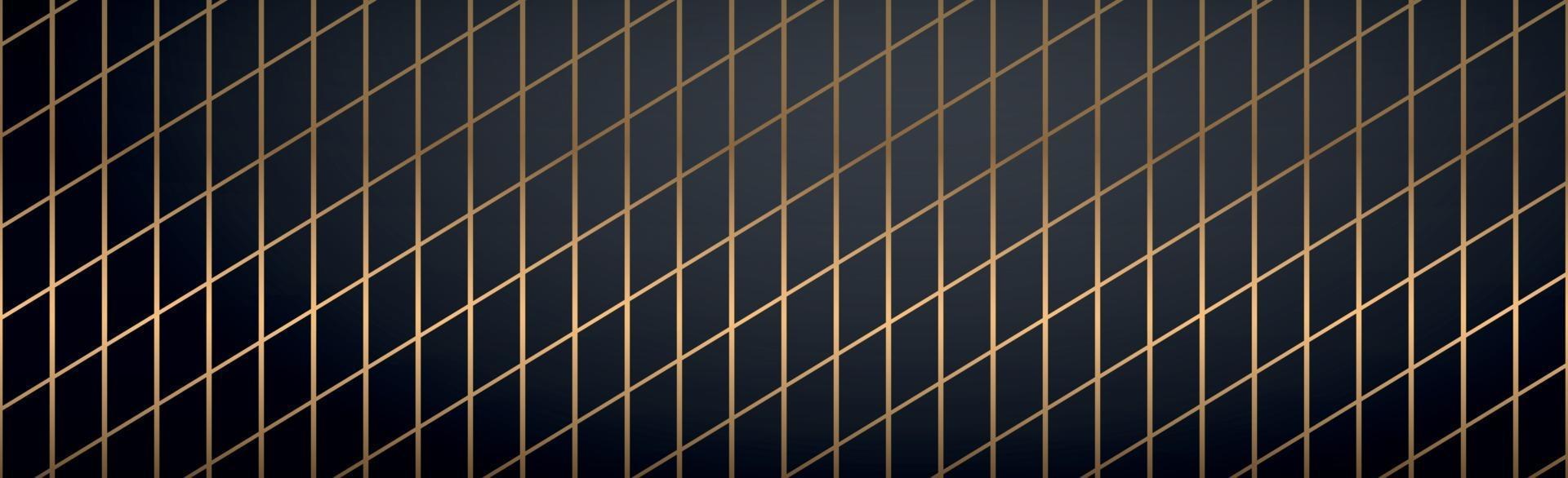 lignes dorées abstraites sur fond noir - vector