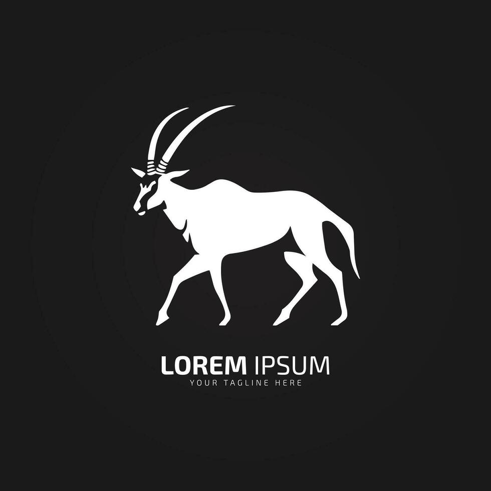 identité oryx silhouette logo vecteur, convoyer marques distinctif personnage vecteur