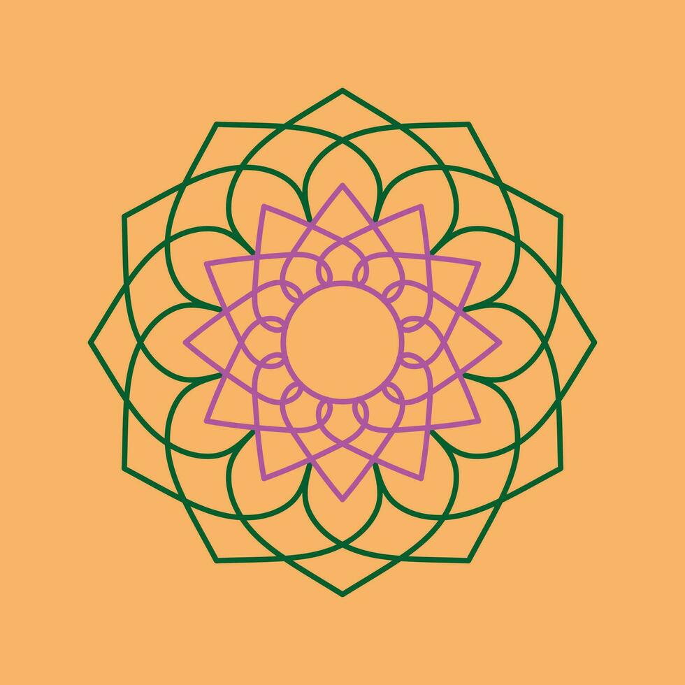 circulaire modèle dans forme de mandala avec fleur pour henné, tatouage, décoration. décoratif ornement dans ethnique Oriental style. main tiré Contexte. Islam, arabe, Indien. mandalas pour coloration livre. vecteur