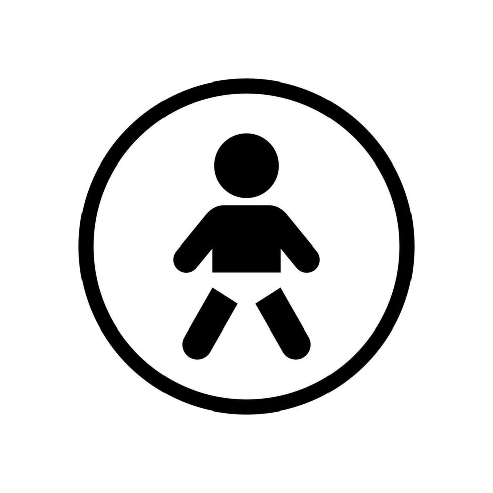 bébé garçon avatar icône vecteur dans cercle doubler. enfant, enfant symbole