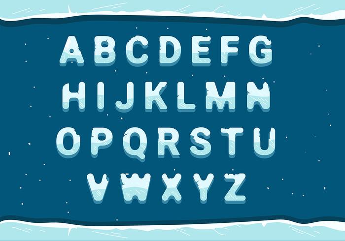 Alphabet glacé vecteur