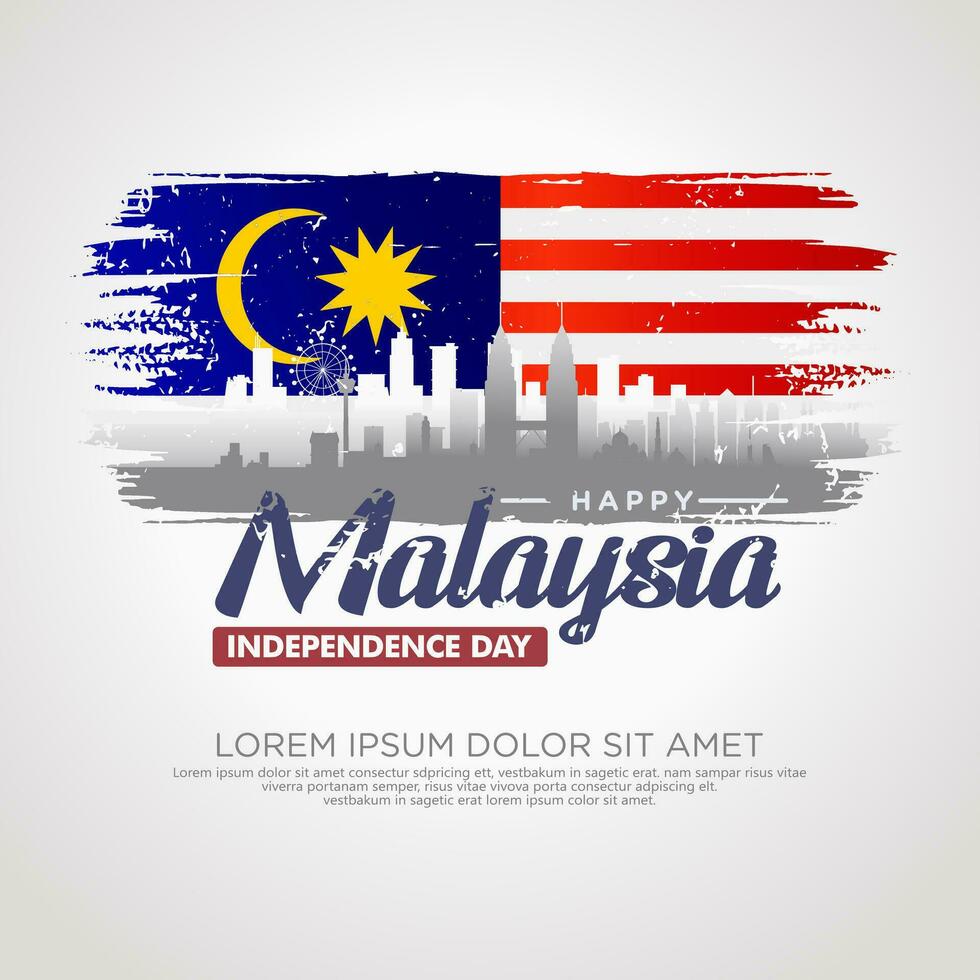 Malaisie indépendance journée modèle vecteur