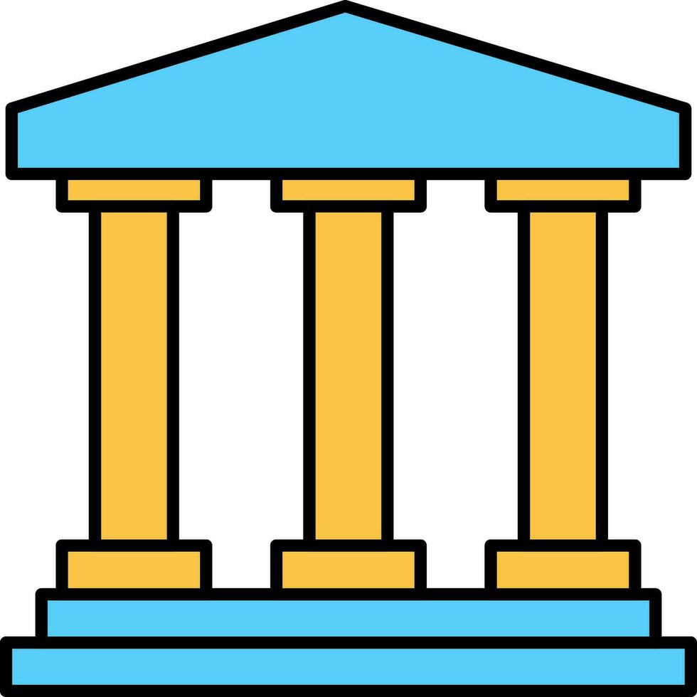 banque icône ensemble. financier, gouvernement ou Université bâtiment symbole. vecteur