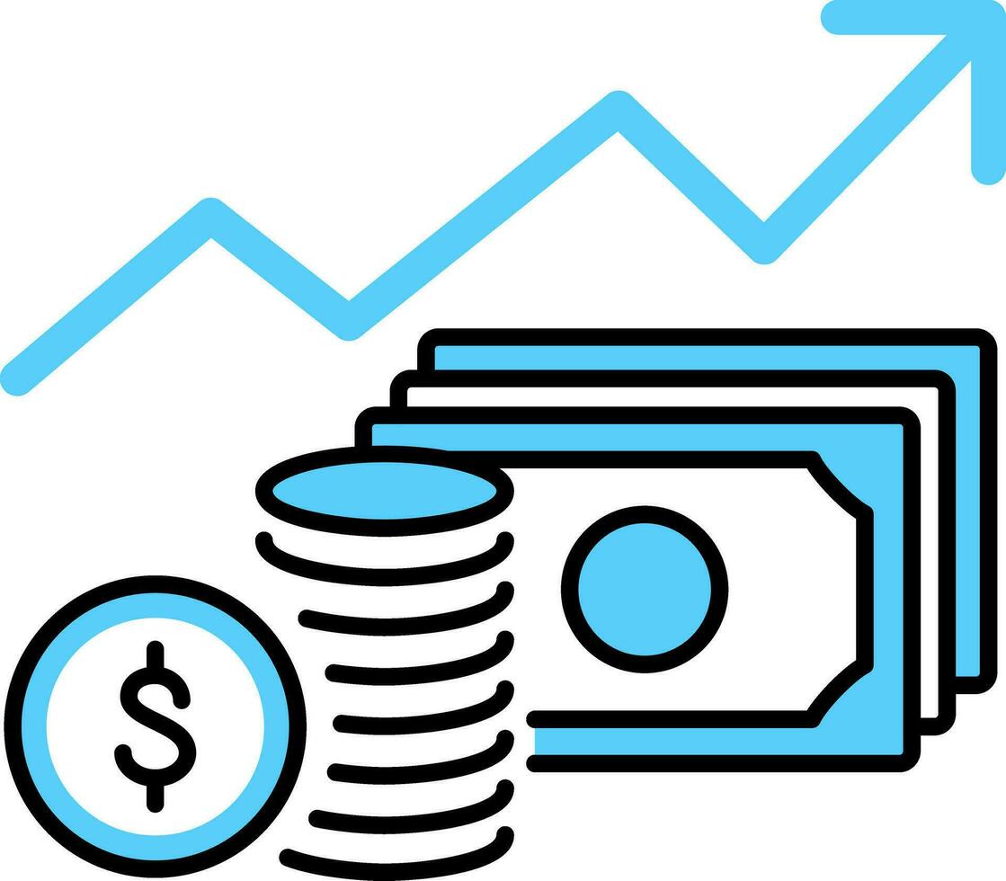 argent Capitale investir la finance investissement icône vecteur