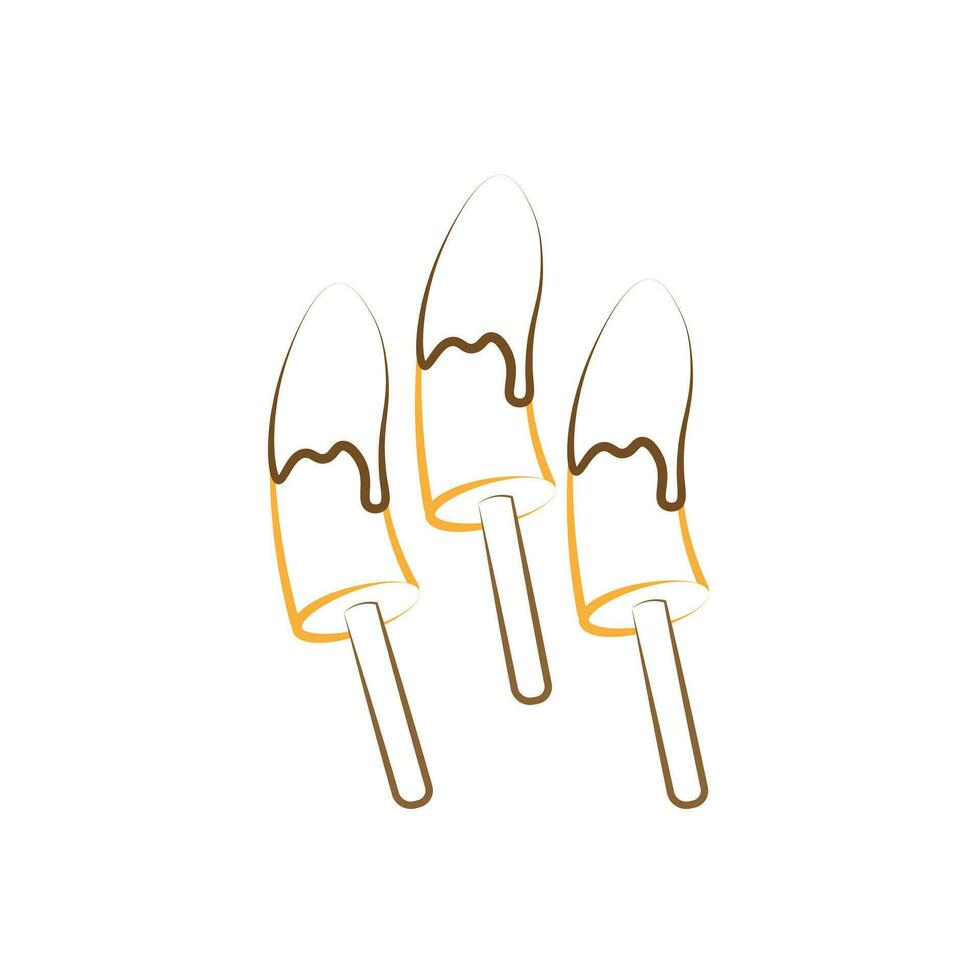 logo illustration Chocolat banane la glace ou es koul koul vecteur