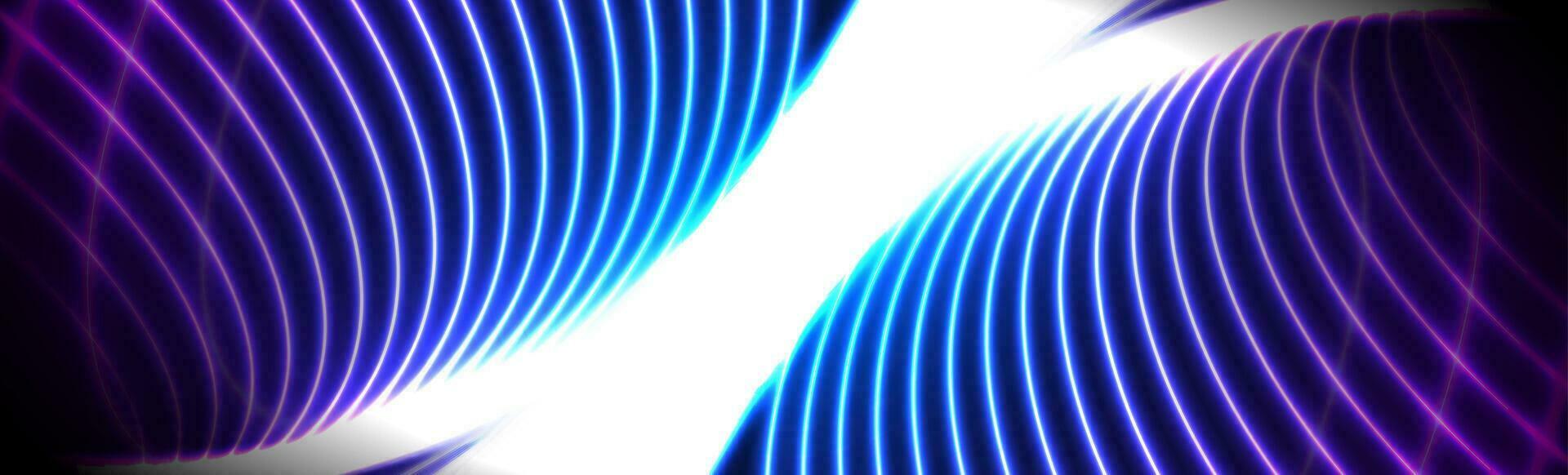 bleu ultra-violet néon ondulé lignes abstrait Contexte vecteur