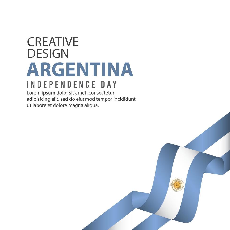 modèle de vecteur d'illustration de conception créative d'affiche de la journée indépendante de l'argentine