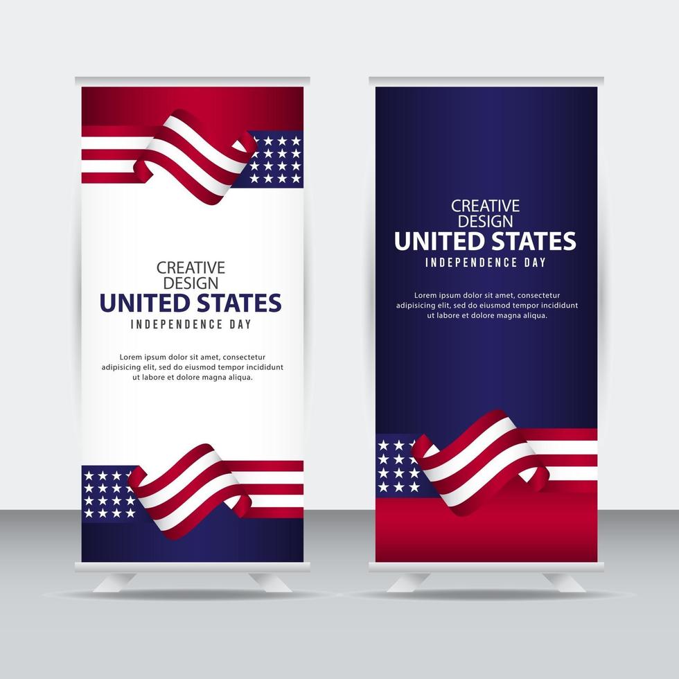 modèle vectoriel d'illustration de conception créative d'affiche de la journée indépendante des états-unis