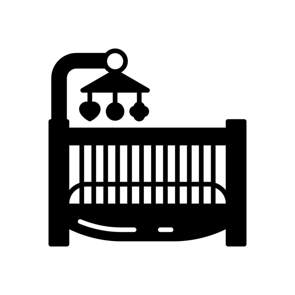 lit de bébé icône dans vecteur. illustration vecteur