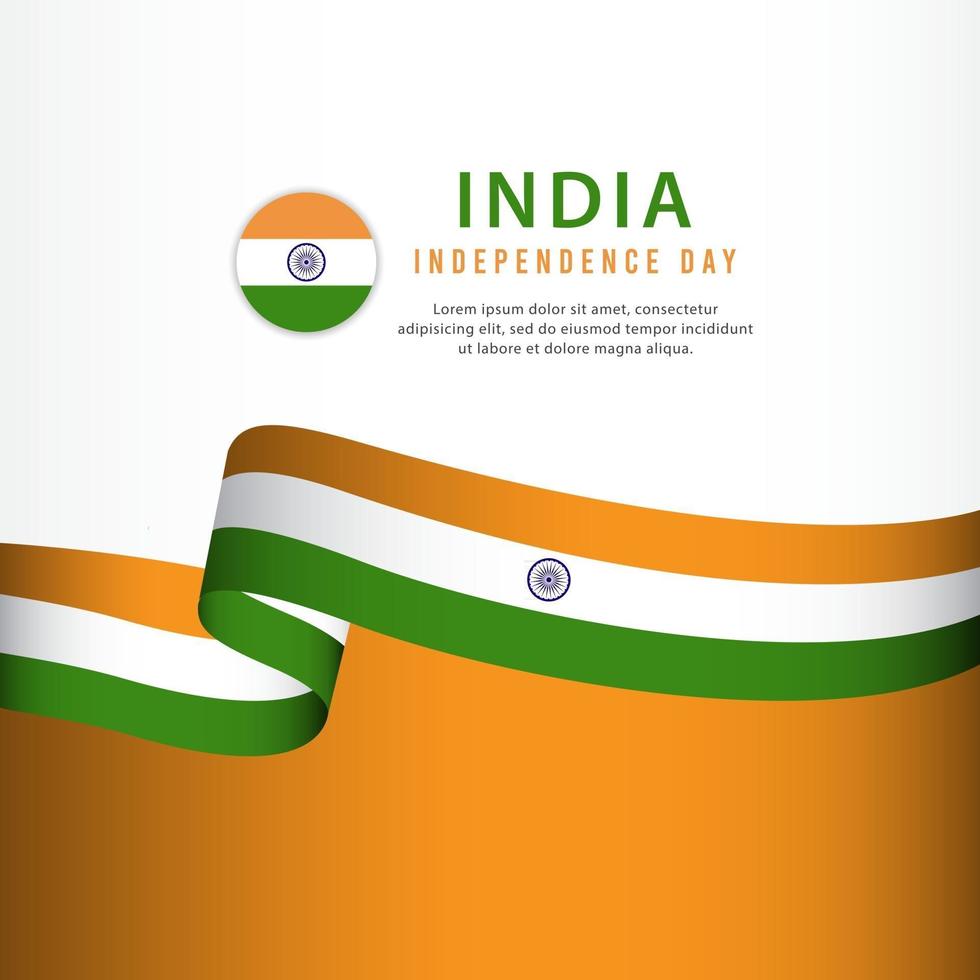 célébration de la fête de l'indépendance de l'inde, illustration de modèle de vecteur de conception de bannière