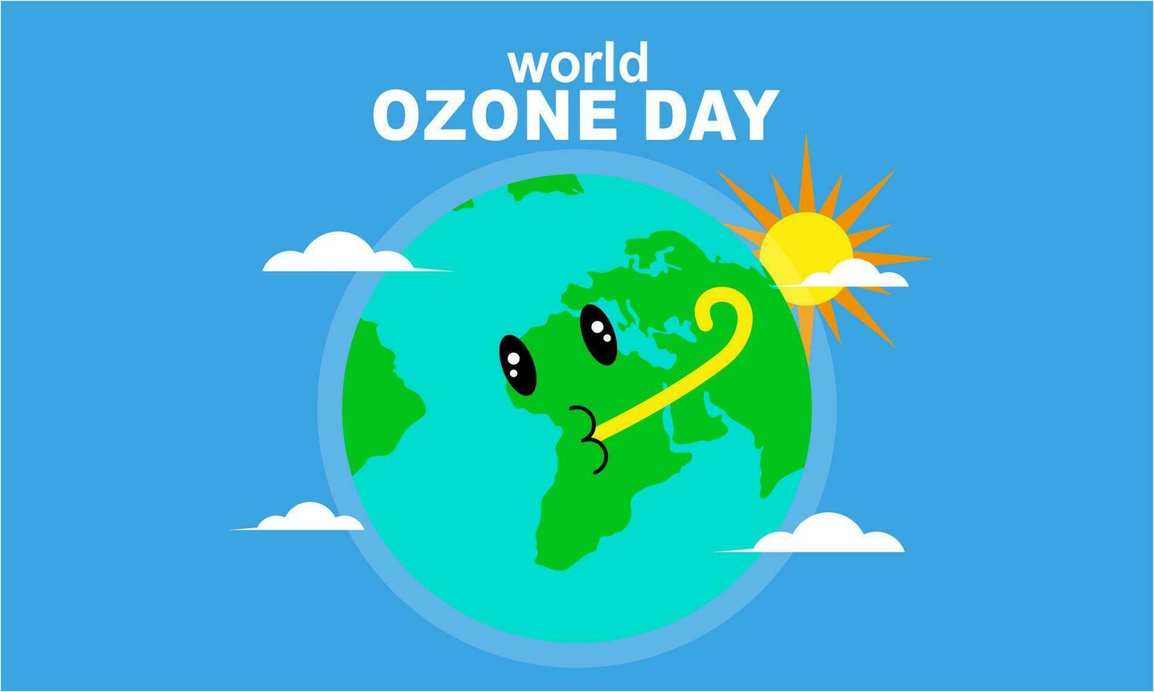 main tiré monde ozone journée Contexte vecteur